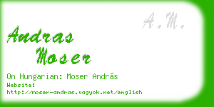 andras moser business card